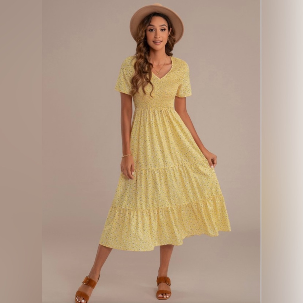 Yellow Midi Dress